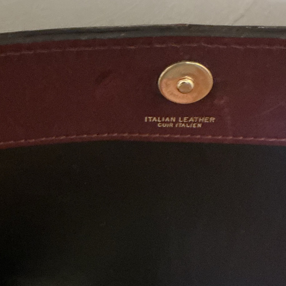 💎 Rare Vintage Renwick Oxblood Italian Leather Bag - Picture 15 of 16
